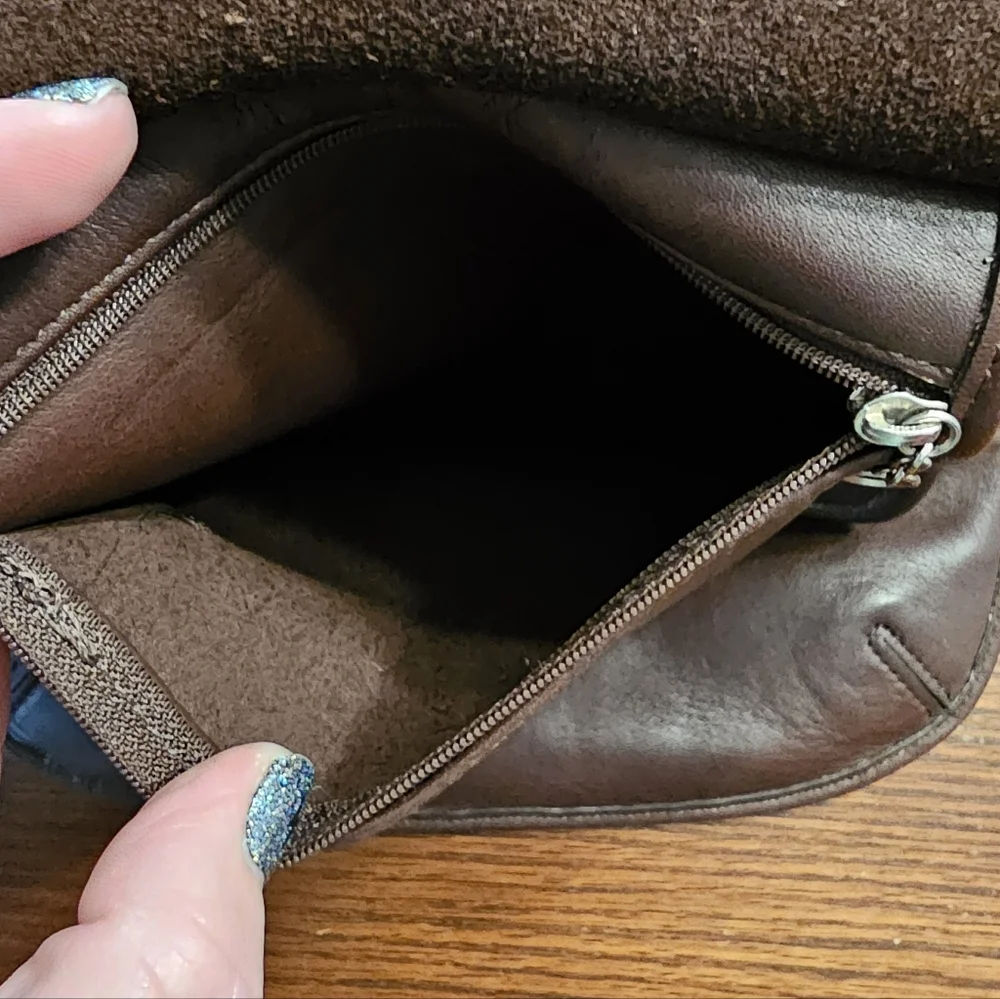 Coach Vintage Slim Hippie Flap Saddle Bag Brown 80D-9135 - Picture 5 of 14